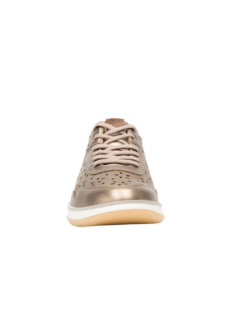 Zapatilla Mujer Cuero Rosaura Dorado Flexi-3