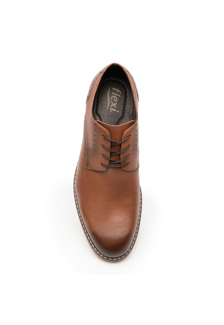 Zapato Hombre Cuero Dinamo Café Flexi-6