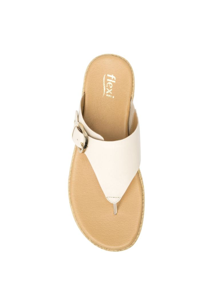 Sandalia Mujer Cuero Peonia Beige Flexi-5