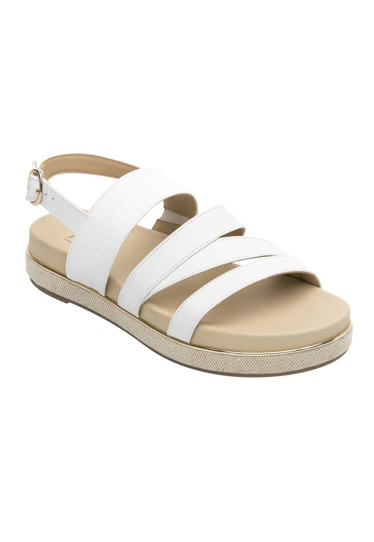Sandalia Mujer Cuero Deyna Blanco Flexi-1