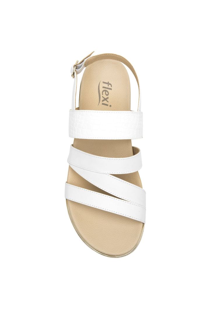 Sandalia Mujer Cuero Deyna Blanco Flexi-2