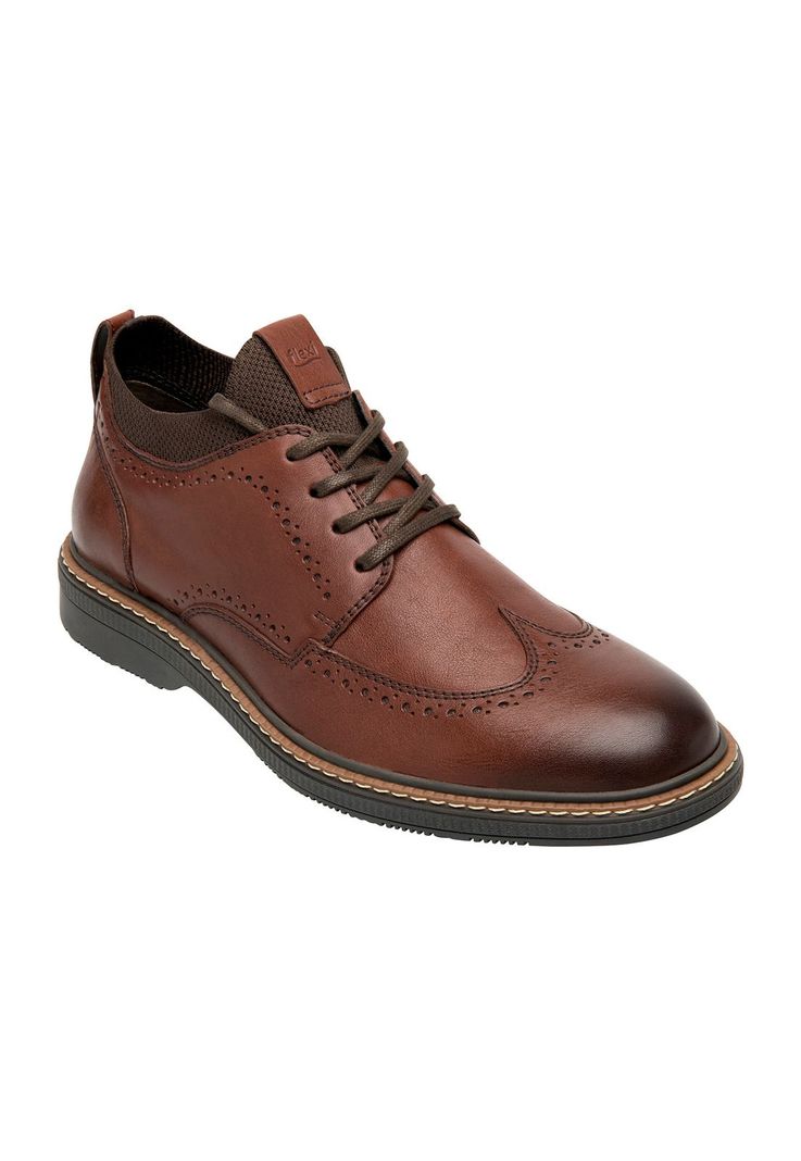 Zapato Hombre Cuero Okan Café Flexi-0