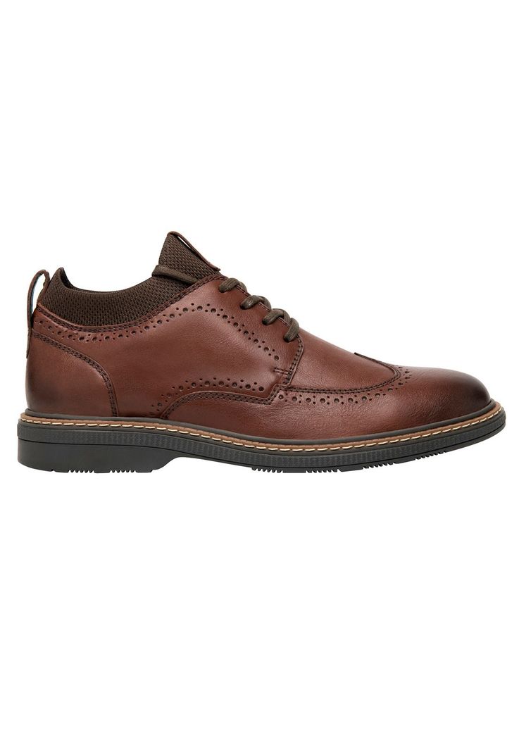 Zapato Hombre Cuero Okan Café Flexi-1