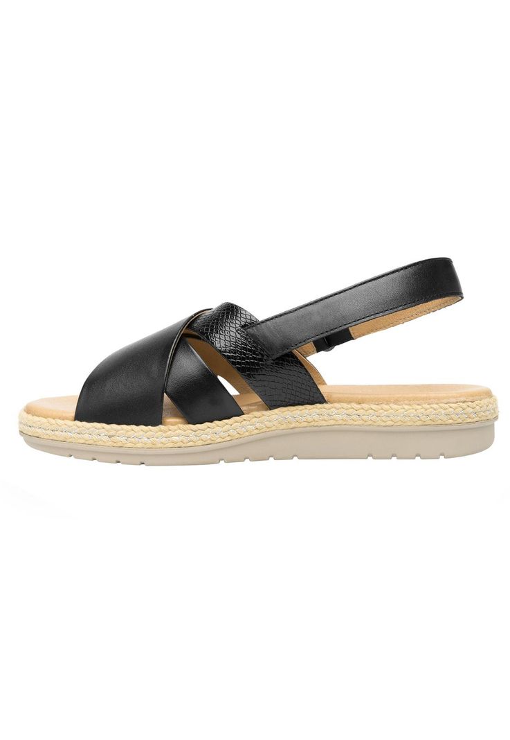 Sandalia Mujer Cuero Peonia Negro Flexi-3