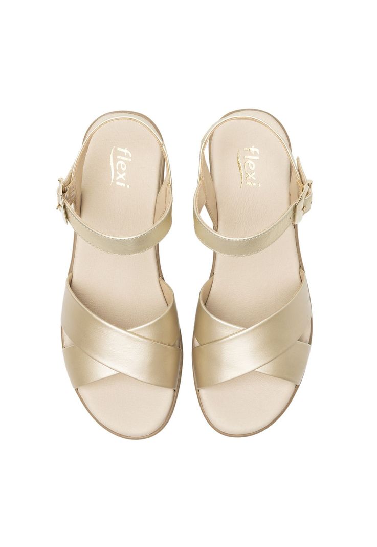 Sandalia Mujer Zura 123703 Dorada Flexi-5