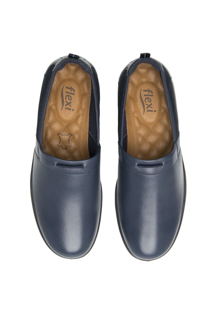 Zapato Mujer Castaña 45606 Azul Marino Flexi-5