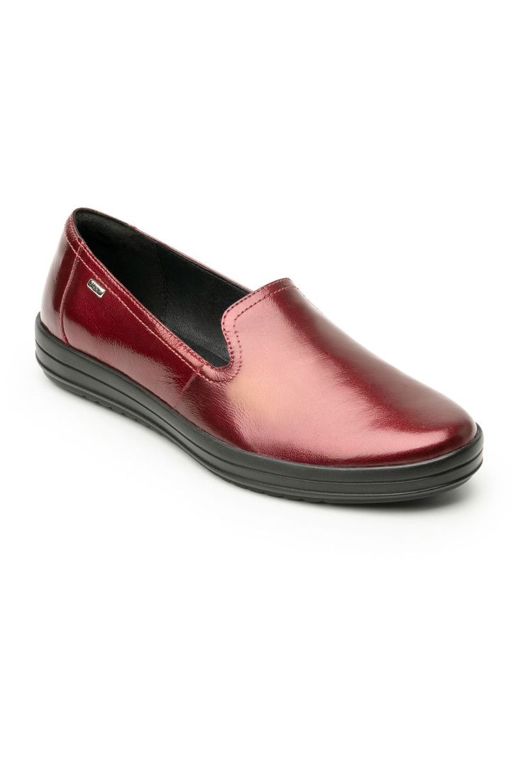 Zapato Mujer Cuero Charis Rojo Flexi-1