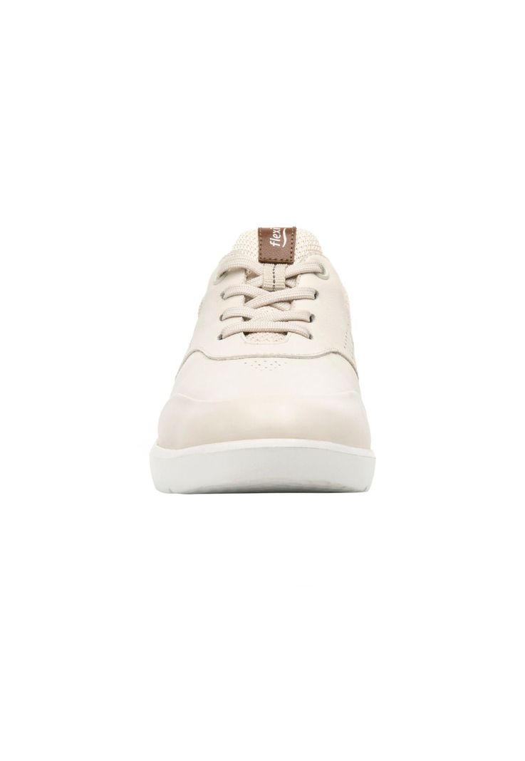 Zapatilla Mujer Cuero Alisha Beige Flexi-3