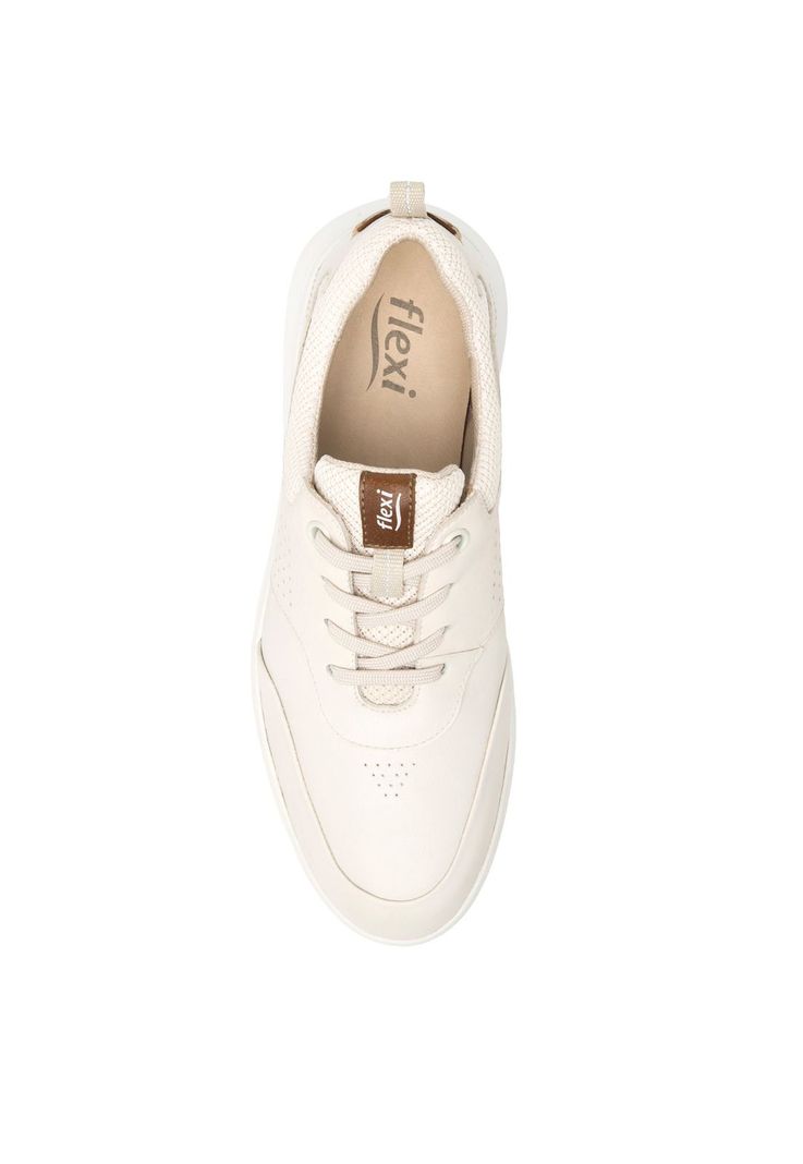 Zapatilla Mujer Cuero Alisha Beige Flexi-5