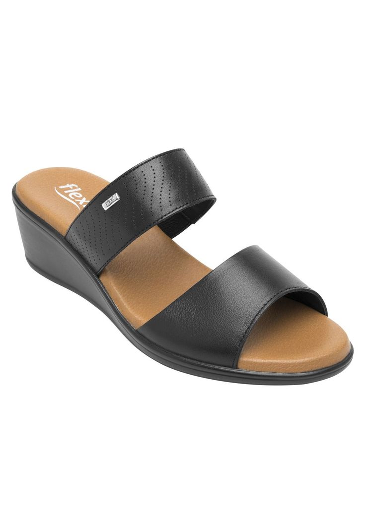 Sandalia Mujer Cuero Zura Negro Flexi-1