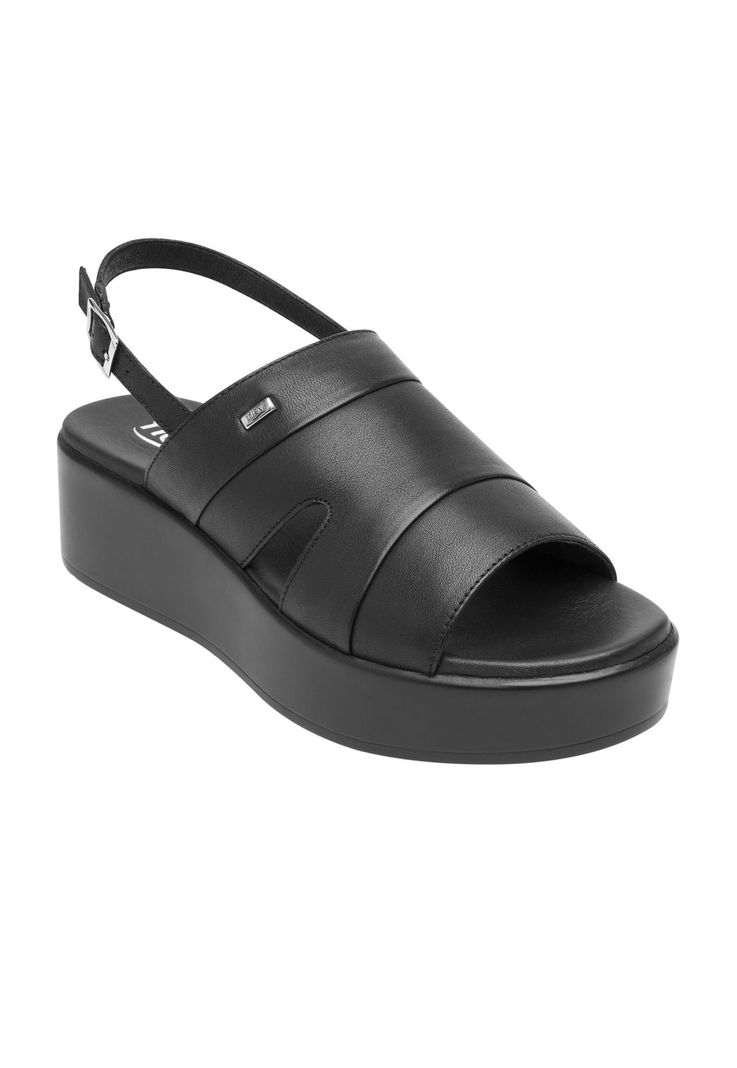 Sandalia Mujer Cuero Xandra Negro Flexi-1