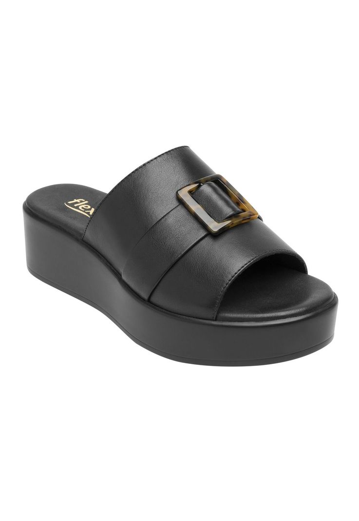 Sandalia Mujer Cuero Xandra Negro Flexi-1