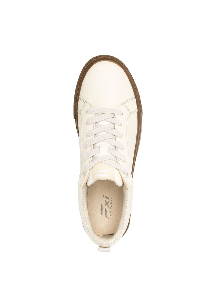 Zapatilla Mujer Cuero Nikia 120201 Blanco Crema Flexi-4