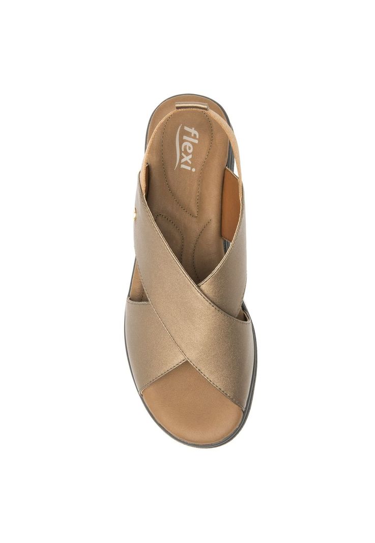 Sandalia Mujer Cuero Dariana Café Flexi-4