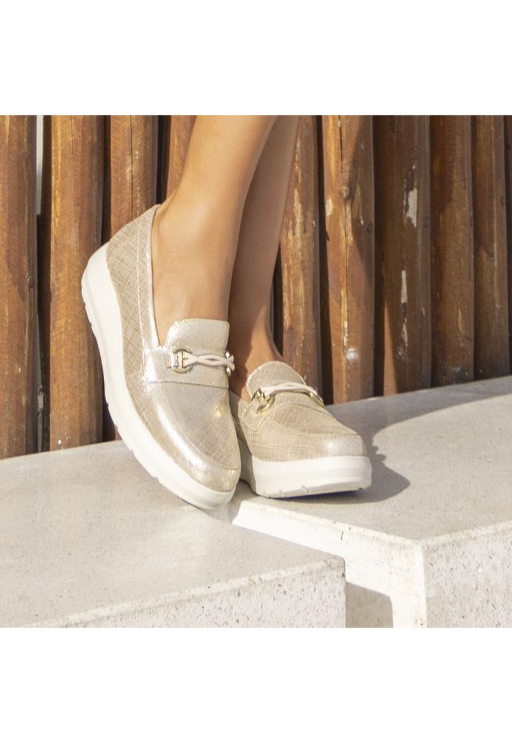 Mocasín Mujer Edith 126706 Dorada Flexi-1