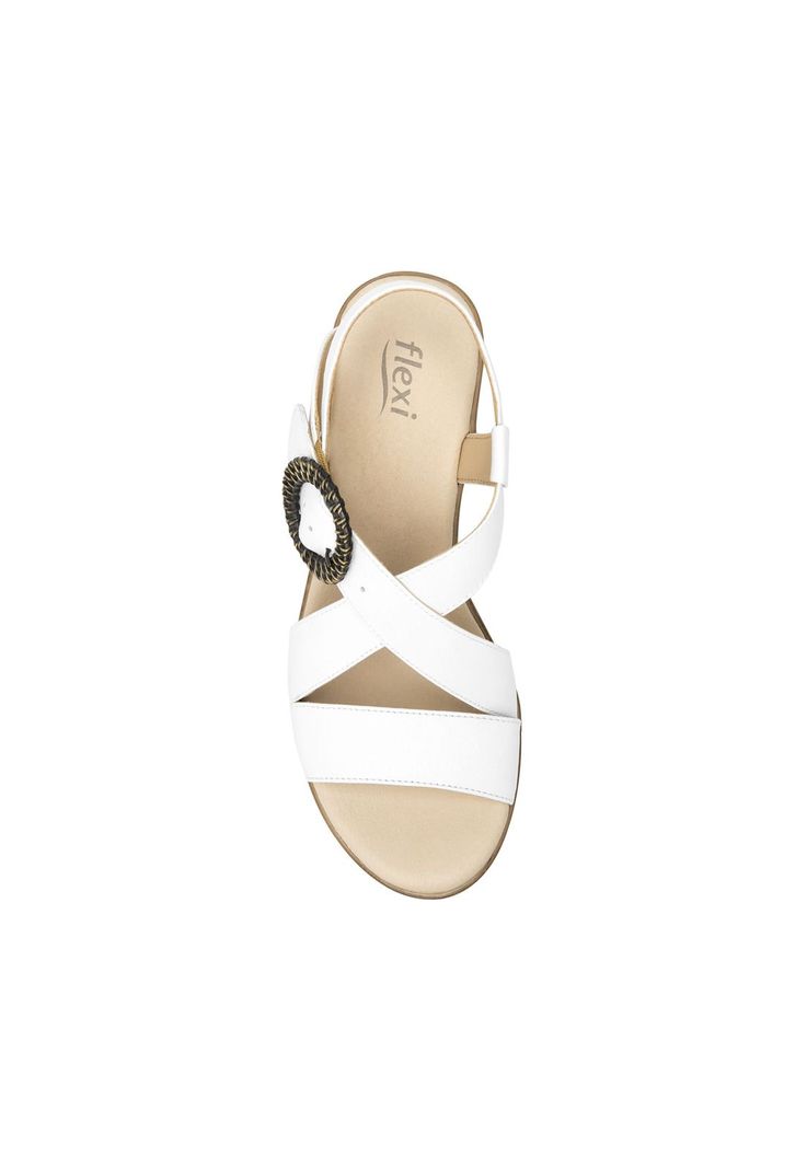 Sandalia Mujer Cuero Lory Blanco Flexi-2