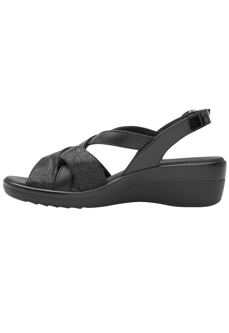 Sandalia Mujer Cuero Amapola Negro Flexi-2