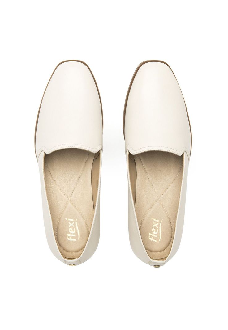 Mocasín Mujer Cuero Hayek 126601 Blanco Perla Flexi-5