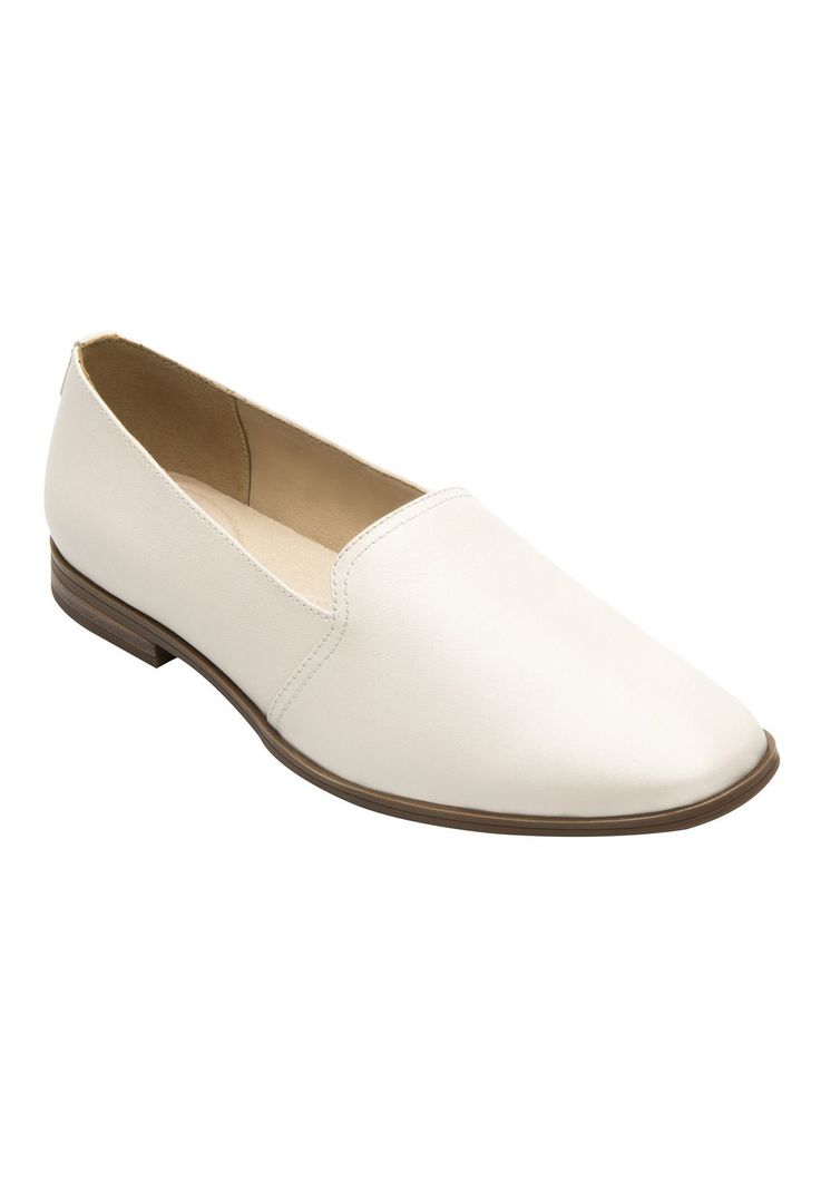 Mocasín Mujer Cuero Hayek 126601 Blanco Perla Flexi-1
