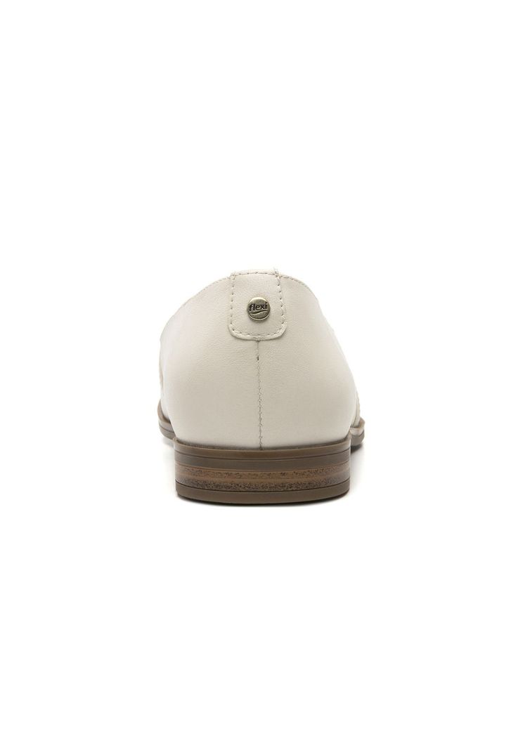 Mocasín Mujer Cuero Hayek 126601 Blanco Perla Flexi-4