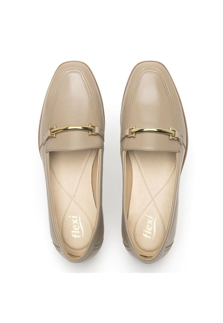 Mocasín Mujer Cuero Hayek 126602 Taupe Flexi-5
