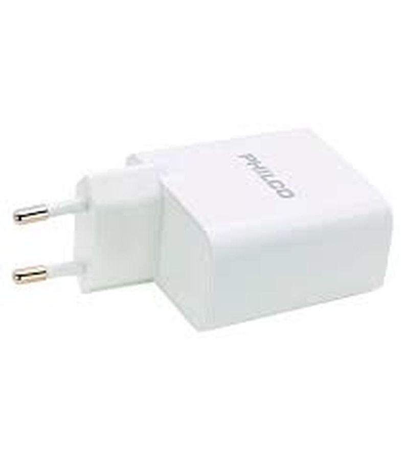 CARGADOR DE PARED SUPER RAPIDO 30W USB A Y TIPO C PHILCO-1