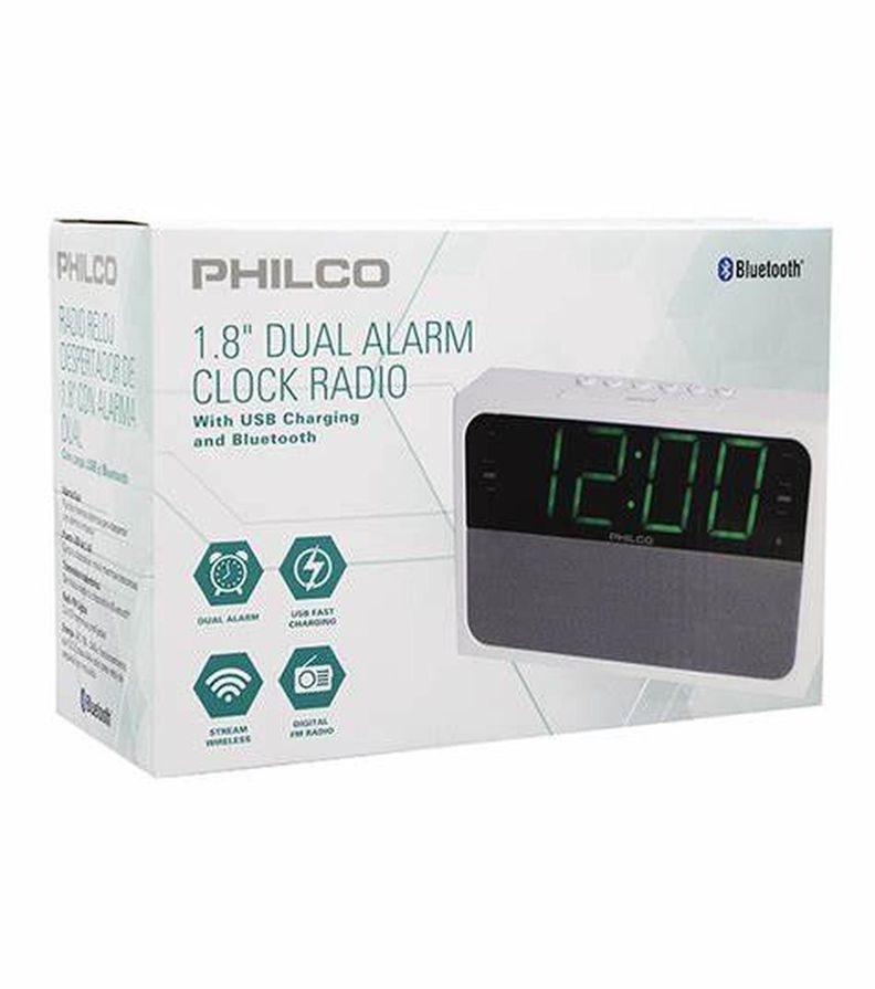 RADIO RELOJ BT 101BT PANTALLA 1.8 PHILCO-0