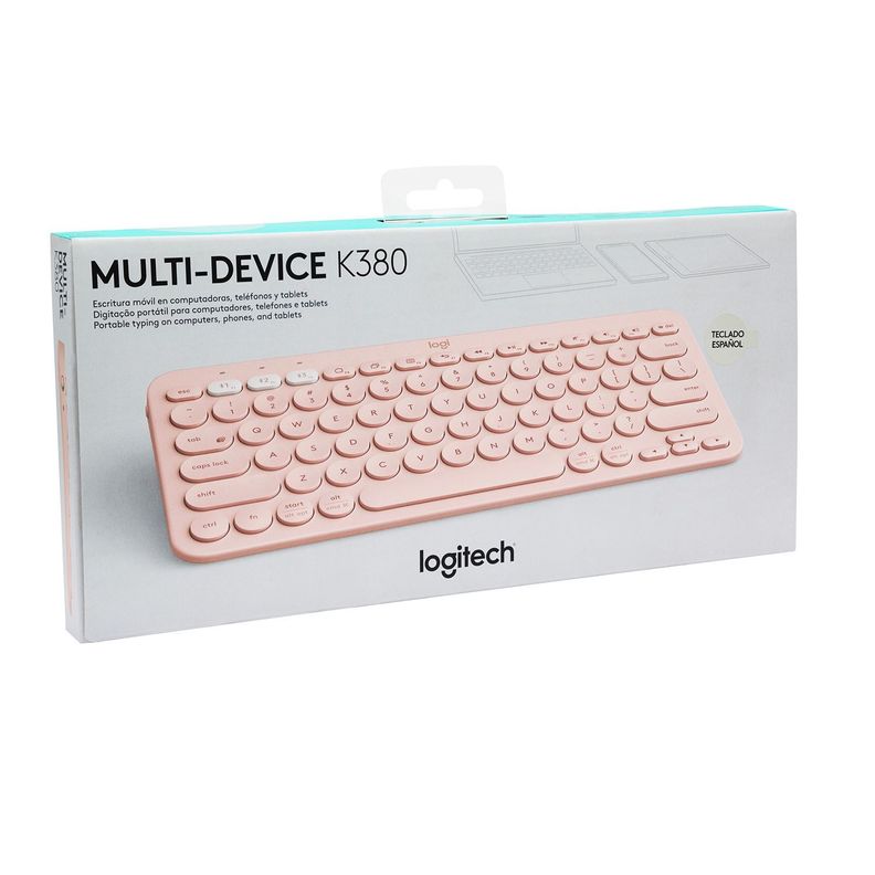 TECLADO INALAMBRICO K380 BLUETOOTH ROSADO 920-009594 LOGITECH-0