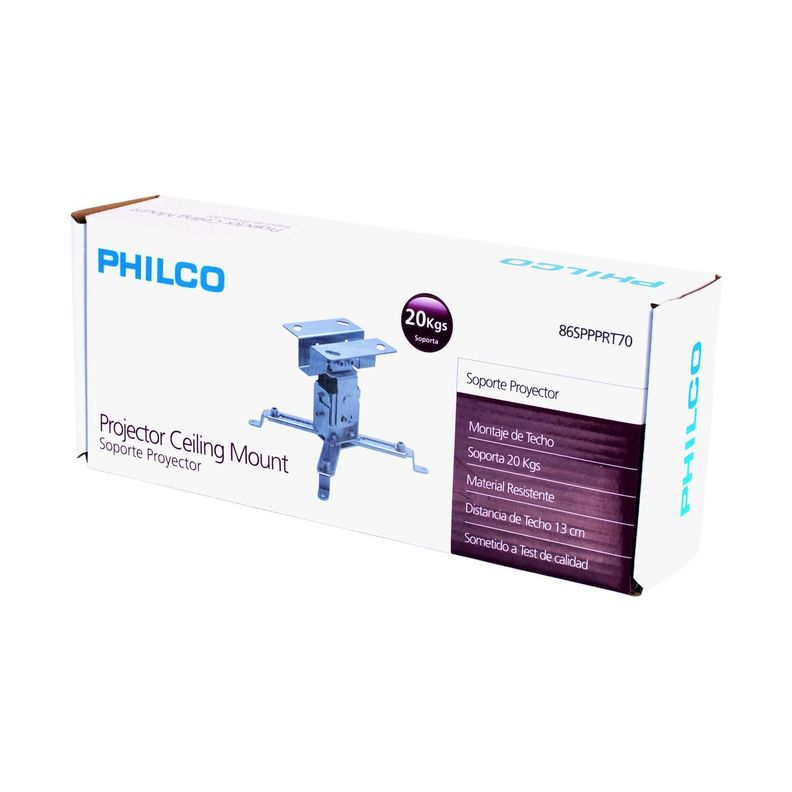 SOPORTE PROYECTOR FIJACION AL TECHO CON ANGULO DE INCLINACIO PHILCO-0