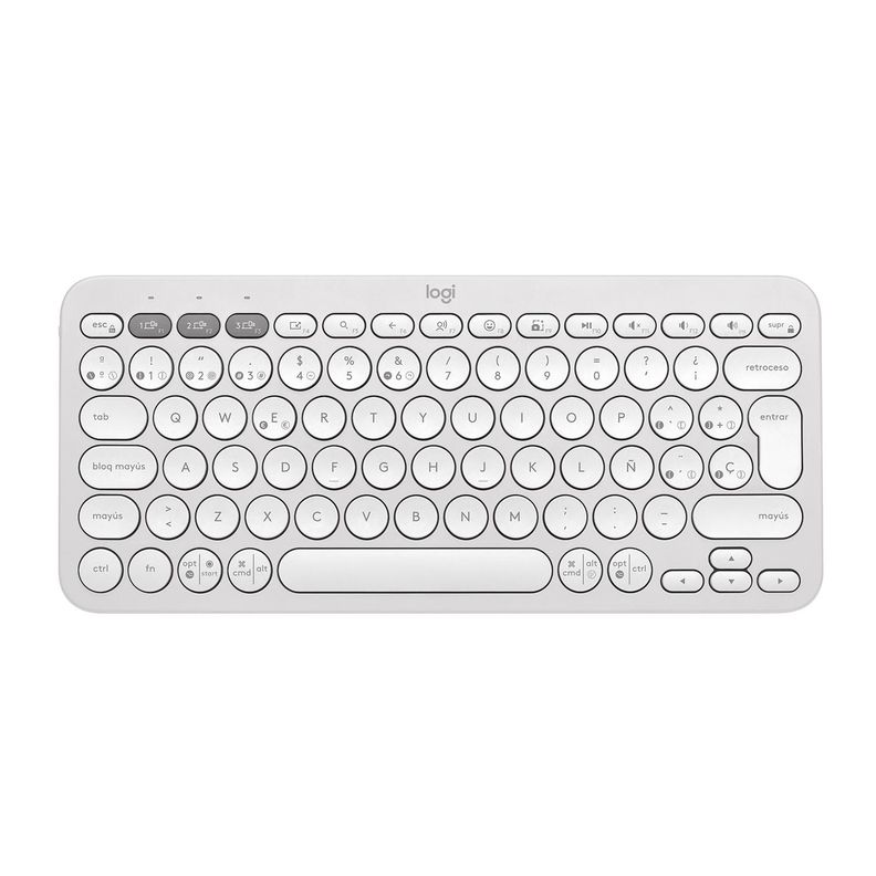 Teclado Logitech Pebble Keys 2 K380s blanco-1