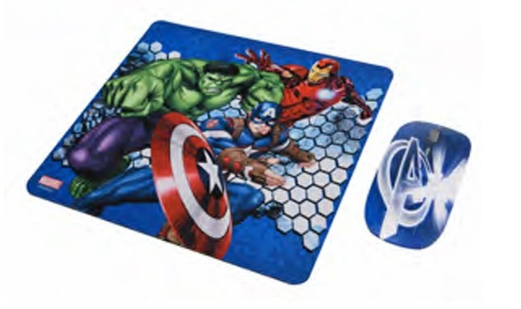 76443-NOC KIT MOUSE INALAMBRICO Y MOUSE PAD AVENGERS 1 MONSTER-0