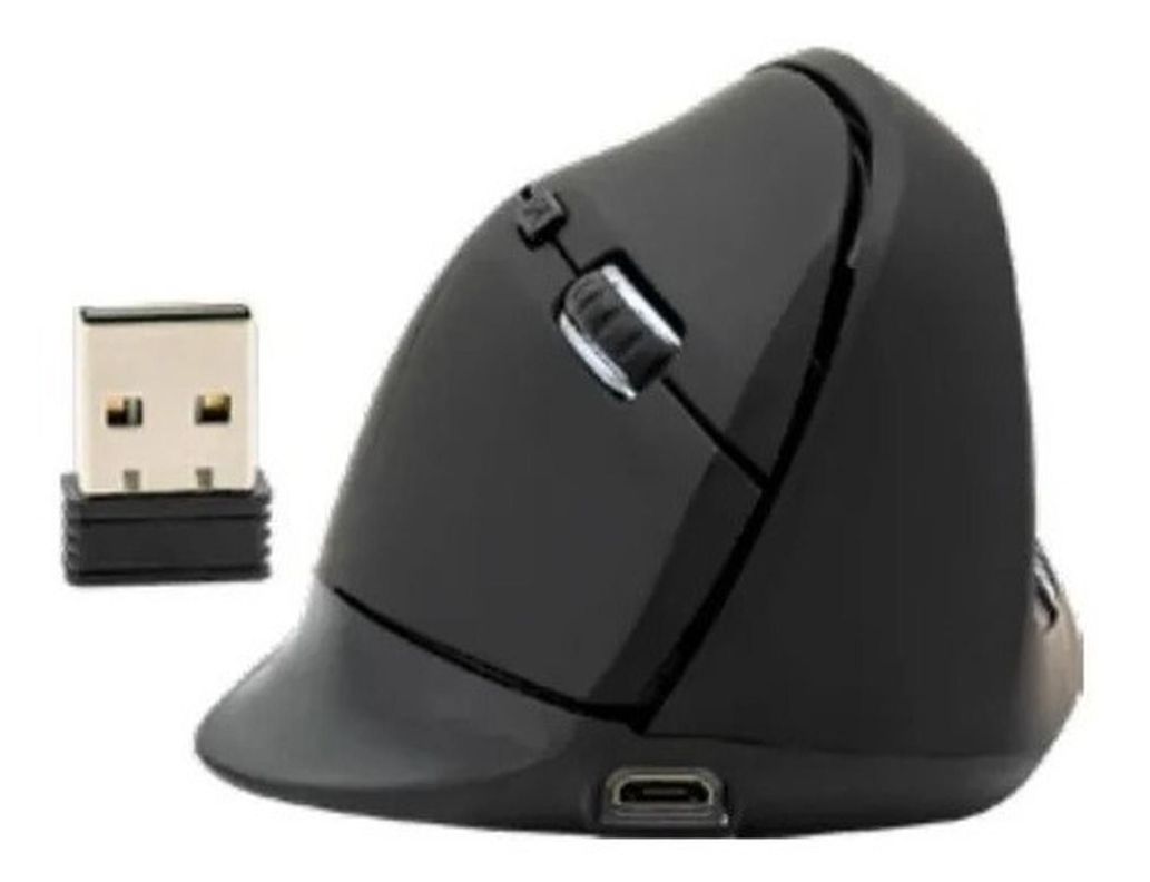 MOUSE INALÁMBRICO VERTICAL ERGONOMICO PRO USB 6B 1600DPI SPK7346 PHILCO-1