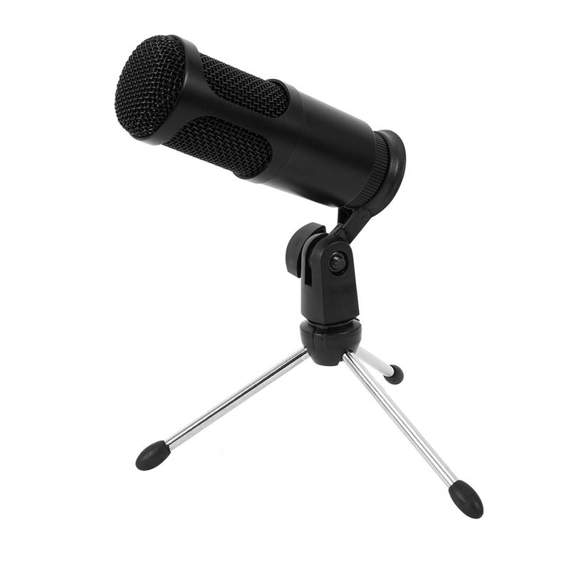 STUDIO MICROPHONE CON TRIPODE NEGRO-1