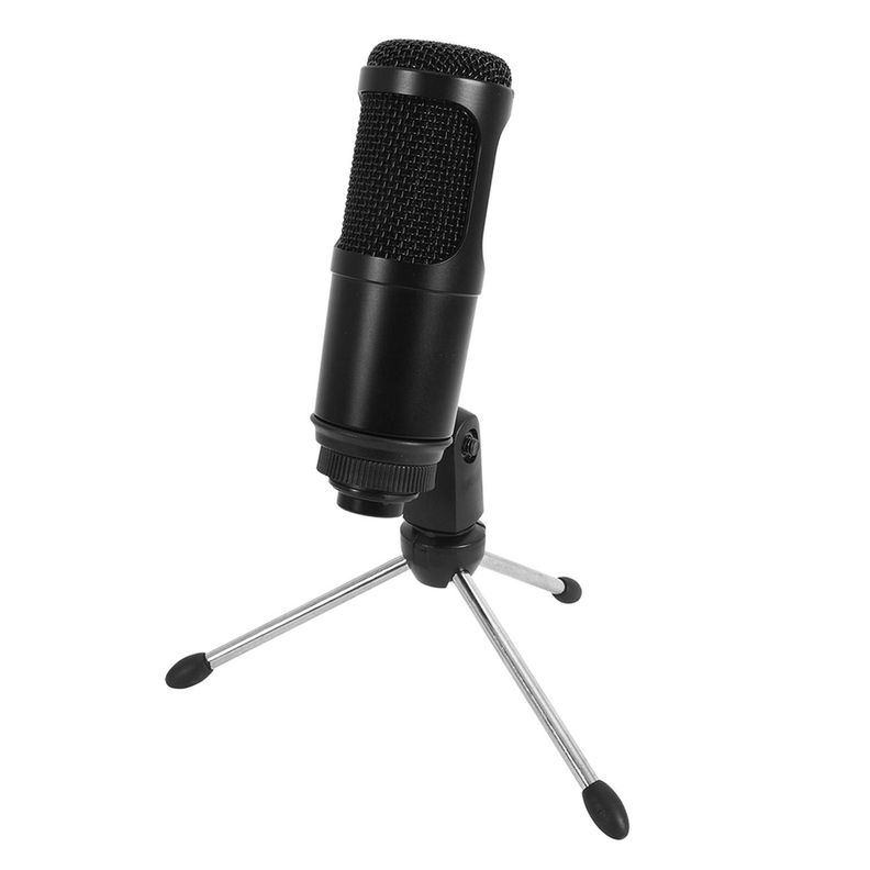 STUDIO MICROPHONE CON TRIPODE NEGRO-2