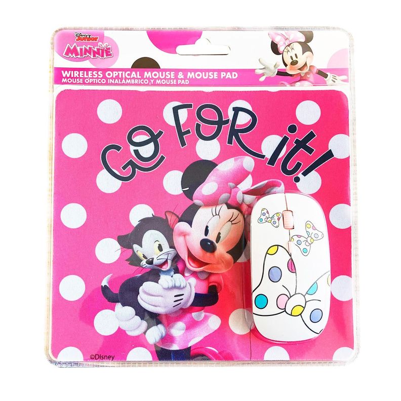 76410-NOC KIT MOUSE INALAMBRICO Y MOUSE PAD MINNIE 1 MONSTER-0