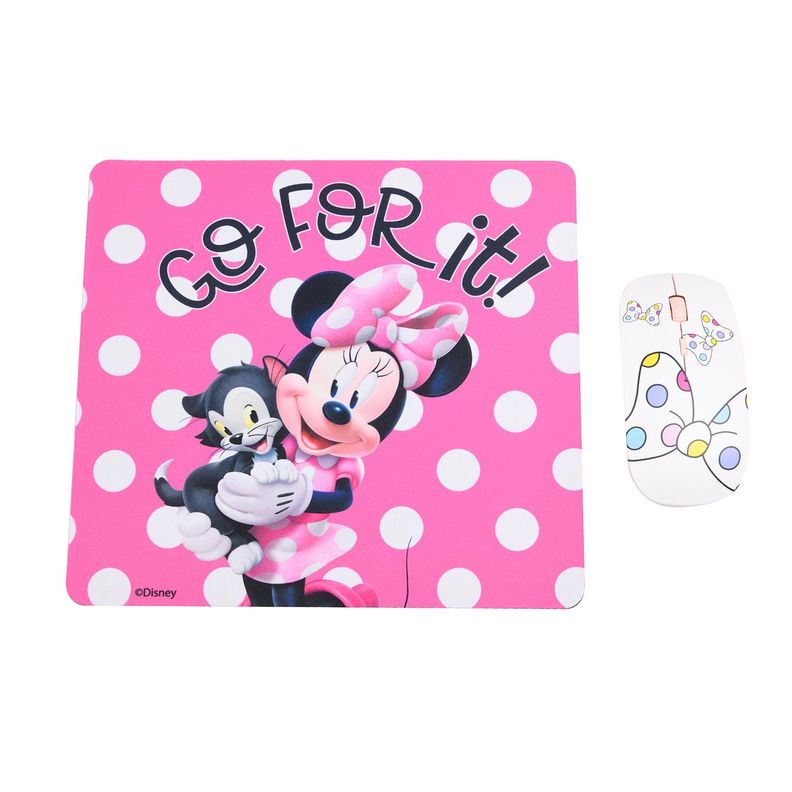 76410-NOC KIT MOUSE INALAMBRICO Y MOUSE PAD MINNIE 1 MONSTER-1
