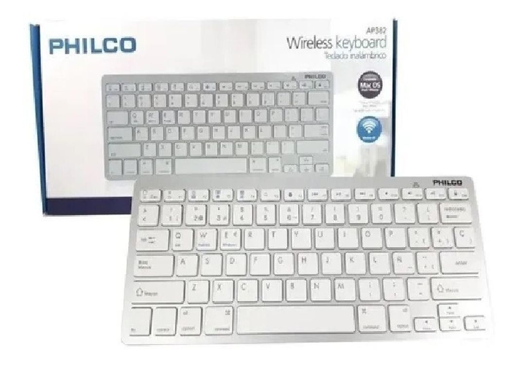 MINI TECLADO INALAMBRICO BLUETOOTH PARA APPLE/iPAD/iPHONE/MACBOOK PHILCO-1