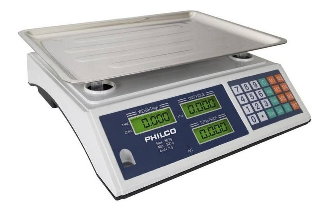 BALANZA DIGITAL 40 KILOS ACERO INOXIDABLE PHILCO-0