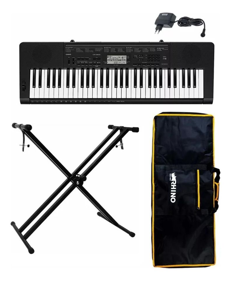 Pack Teclado Ctk-3500 + Atril Y Funda Acolchada Rhino CASIO-0