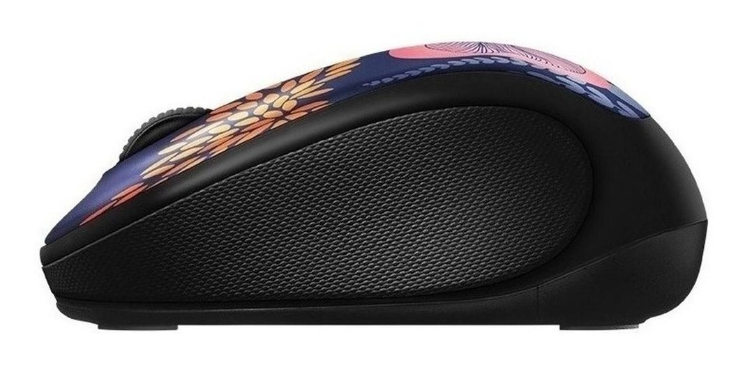 Mouse Logitech Inalambrico M317 Blue Floral-3