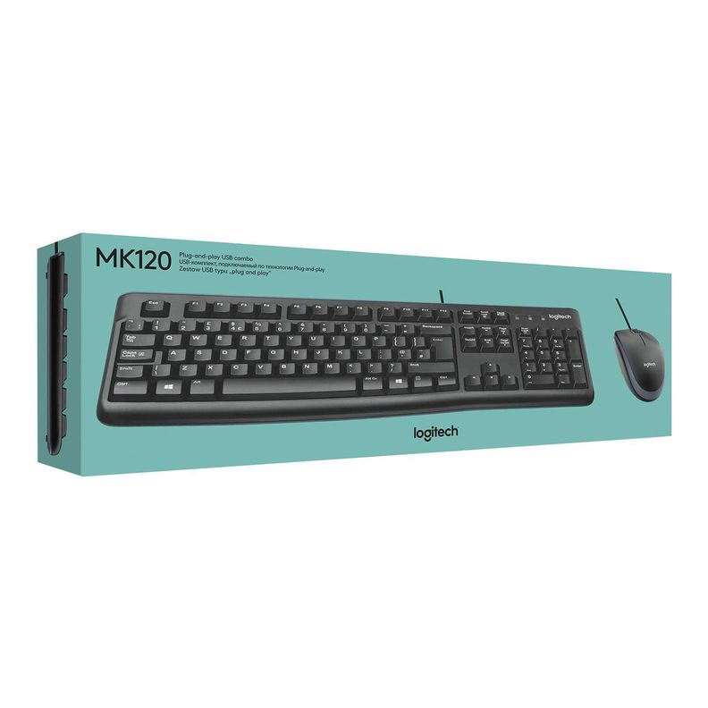 KIT Teclado y Mouse Logitech MK120 NEG 920-004428-0
