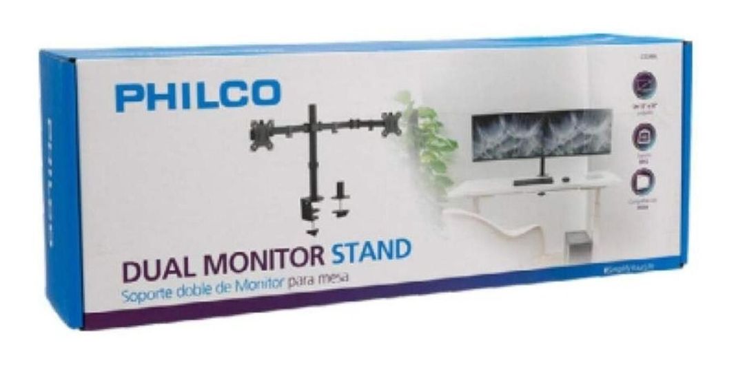 SOPORTE MONITOR DOBLE PARA MESA 13 A 32 PHILCO-1