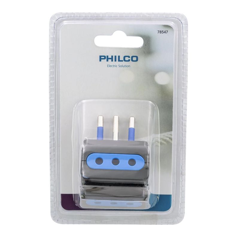 ENCHUFE TRIPLE 78547 NEGRO PHILCO-0