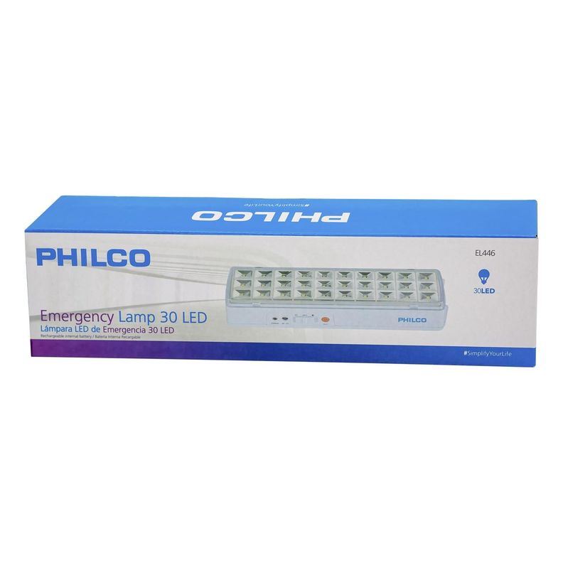 LAMPARA DE EMERGENCIA 30 LED PHILCO-0