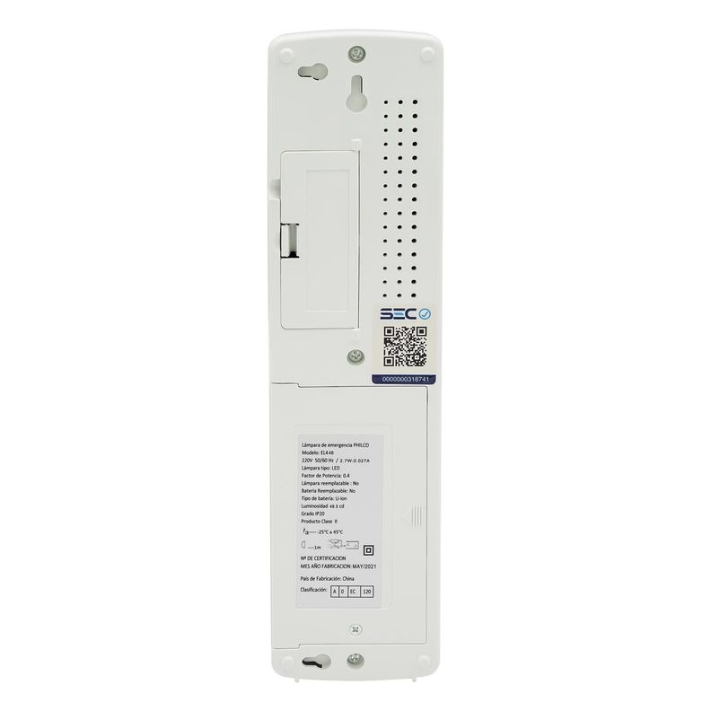 LAMPARA DE EMERGENCIA 30 LED PHILCO-4