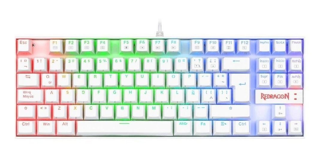 TECLADO GAMER MECANINO RGB KUMARA BLANCO CON LUZ K552W-RGB-SP REGRAGON-0