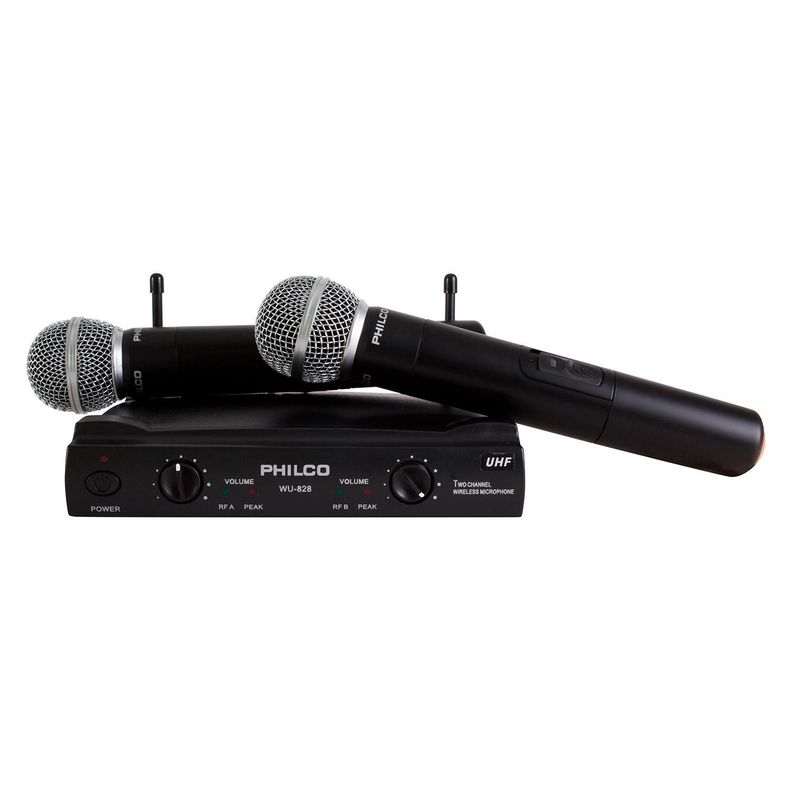 SET 2 MICROFONOS INAL UHF PHILCO-4