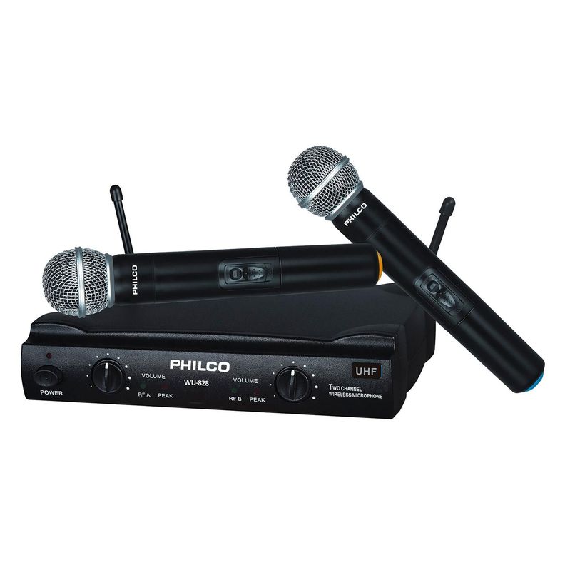 SET 2 MICROFONOS INAL UHF PHILCO-5