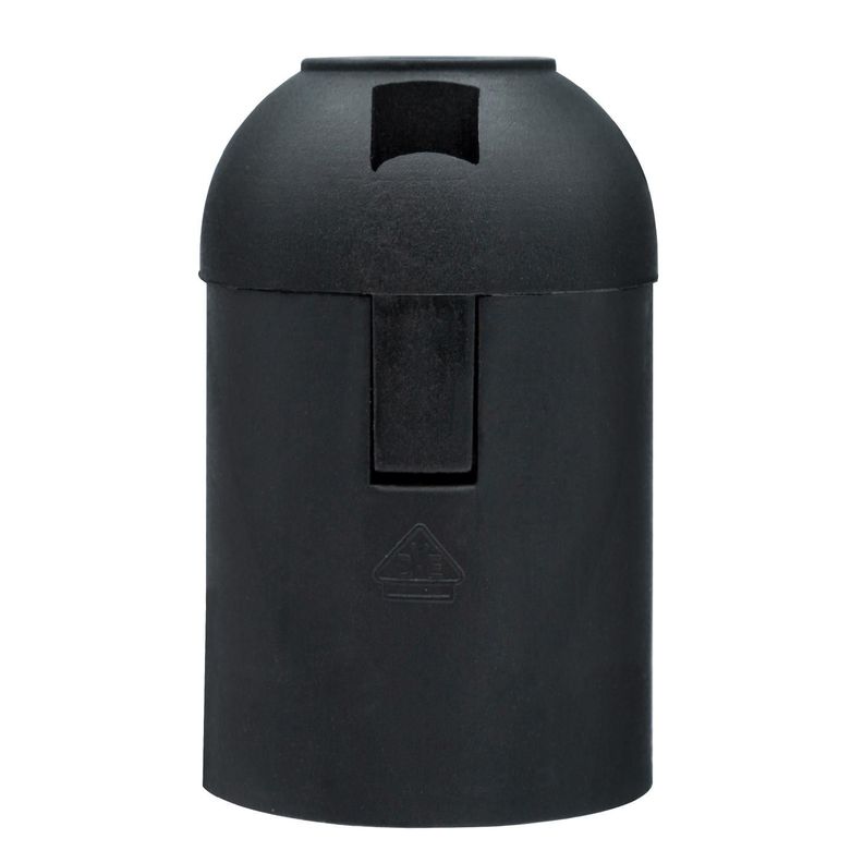 Porta Lamparas E27 Simple 250v 10a Negro Philco-1