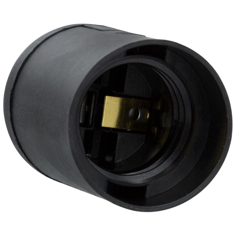 Porta Lamparas E27 Simple 250v 10a Negro Philco-2